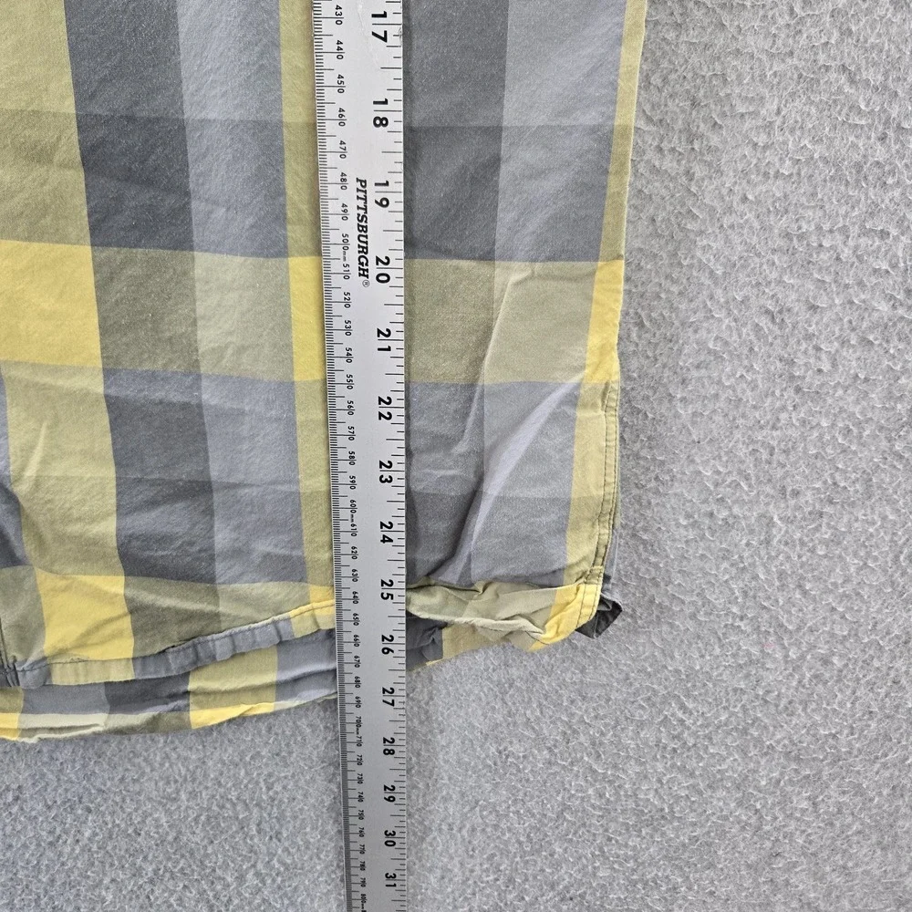 Simms Men Button Up Shirt M Yellow Plaid Outdoor‎ Casual Gorpcore Short